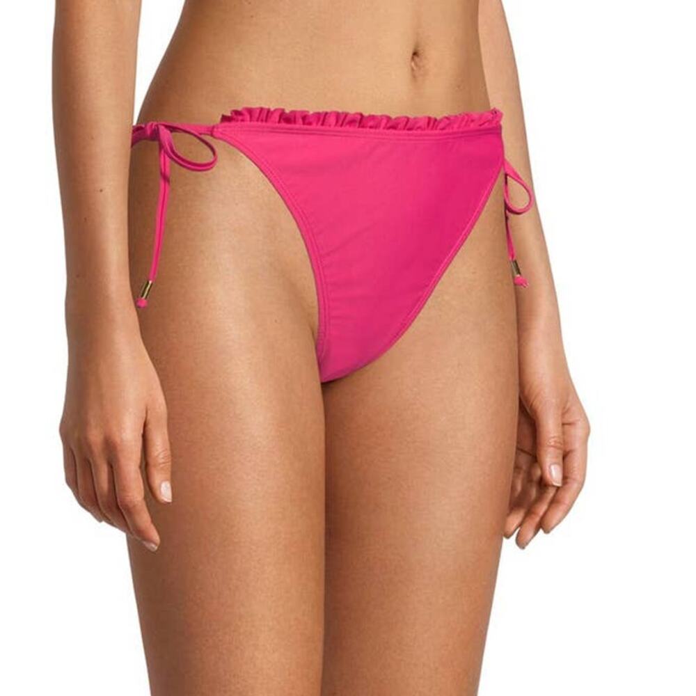 Xoxo Hot Pink Ruffle Waist Tie Sides Bikini Swimsuit Bottoms NWT Size XL